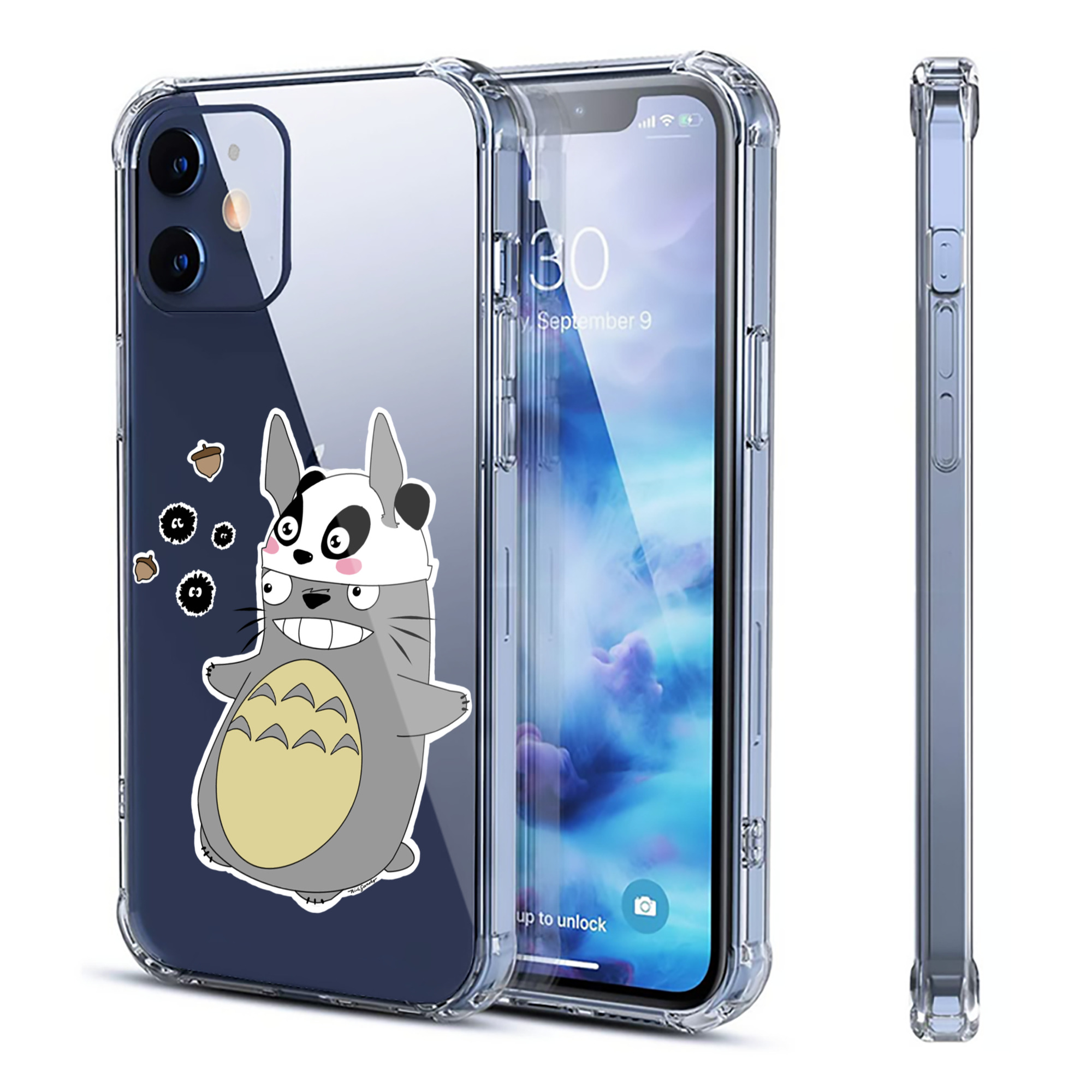 （画像用） となりのトトロ 草壁メイ 草壁サツキ My Neighbor Totoro Satsuki Kusakabe Mei Kusakabe 【iPhone 12シリーズ対応】透明スマホケース（クリアソフトケース）